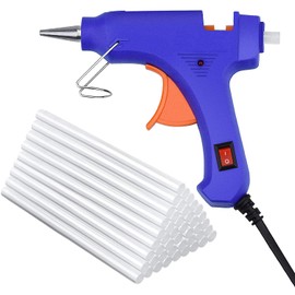 20W Hot Melt Glue Gun, Mini Melt Glue Gun with 50 Pcs Transparent Melt Glue Sticks for Heating DIY Craft Repair