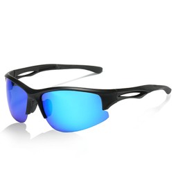 Vxcvzv 1PCS Polarized Mens Sunglasses, UV400 Protection Sunglass for Men Women Fishing Cycling Running Hiking Travelling (Matte Blue)