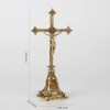 BC Catholic Metal Standing Crucifix, Jesus Christ Cross for Altar,