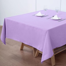 Square Tablecloth - 70 x 70 Inch - Lavender Square Table Cloth for Square or Round Tables in Washable Polyester - Great for Buffet Table, Parties, Holiday Dinner, Wedding & More