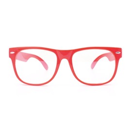 Classic Vintage Clear Lens Sunglasses Red Color Frame Retro 80's