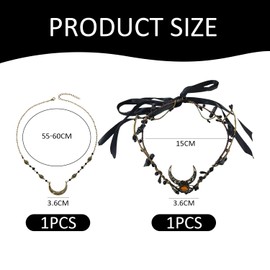 1 Piece Of Moon Garland Headband, 1 Piece Of Moon Forehead Chain, Moon Headdress For Women, Gemstone Jewelry Headpiece, Female Fairy Costume Accessories