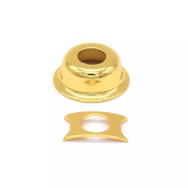 AxLabs Hardware KD By AxLabs Tele Style "T-Cup" Round Recessed Jack Plate - Gold