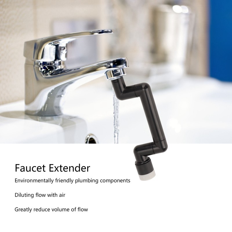 Faucet Extender Bathroom Kitchen Sink Attachment Robotic Arm Swivel Aerator