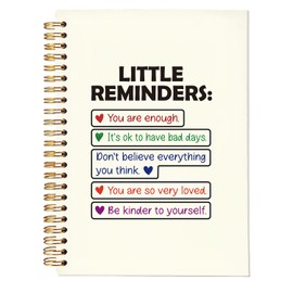 Yetmadi Motivational Notebook, Little Reminders Positive Affirmations Notebooks, Inspirational Mental Health Self Care Gifts Notebook, 5.5x8.3 Inch