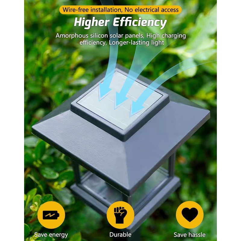 Albelt Solar Pathyway Lights Outdoor, 8 Pack Waterproof Solar Garden
