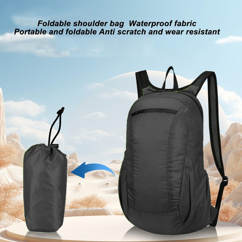 Culnflun Packable Backpack, 20L Capacity Waterproof Tear-Resistant, Foldable Lightweight Multifunctional