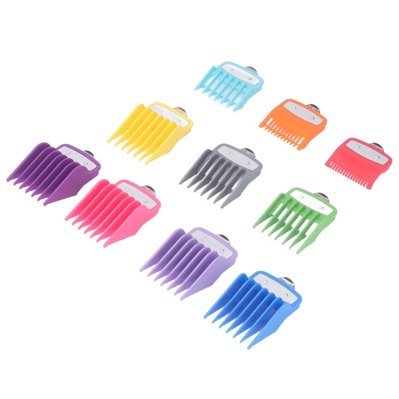 10 Sizes Hair Clipper Combs Guides Professional Colorful Number Coded