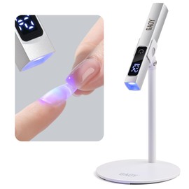 GAOY Cordless UV Light for Gel Nails, Handheld Nail Lamp, Portable LED Nail Lingt, Cordless Rechargeable USB Nail Dryer for Fast Curing, Matte Silver