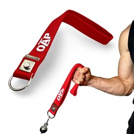 OAP Premium Armwrestling Judoband Trainingsgurt, Handtrainer & Unterarmtrainer, 100% Made in Germany, Kompatibel mit Kabelzug, Loading pin und Widerstandsbänder, für Home Gym/ Fitnessstudio, rot