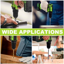 YOUGFIN Screwdriver Bit Set 104 Pieces, Chrome Vanadium Steel Driver Bits, Includes Drill Bits, Bit Holder, Nut Drivers, Drill Stop, Counter Sink, Gauge, etc