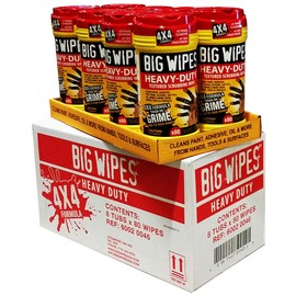 BIG WIPES Big Wipes"Red Top" Heavy Duty Industrial Textured Scrubbing Wipes (Pack of 8)