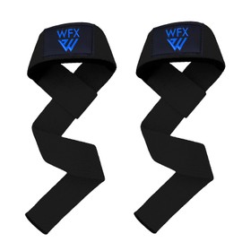 Weight Lifting Straps Wrist Support Padded Neoprene Gym Cross Training Hand Bar Weightlifting Straps Fitness Bodybuilding Power Exercise Grips Deadlift Men Women (Black)