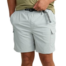 HUK Mens Creekbed Cargo Short, 7" Performance Fishing Casual, Harbor Mist, Large US