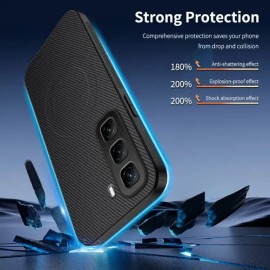 Funda Magnética Antigolpes Para Infinix Hot 50 Pro 4g - Dermatoglifos Fibra Rudo Uso                                                                  