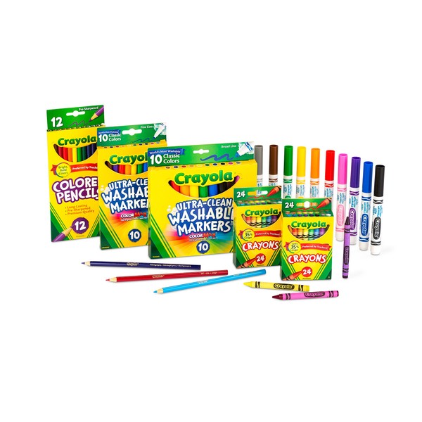 Crayola Back To School Supplies for Girls & Boys,  Art Set, 80Piece