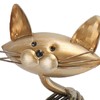 Metal Cat Figurine Innvoative Fun Hand Crafted Spring Cat Sculpture