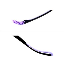 1 Pair Child Eyeglass Arms Legs Glasses Replacement Temple Silicone Frame Arms （Purple Black)
