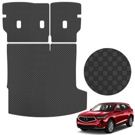 Cargo Liner & Backrest Mat Fit for 2019-2025 Acura RDX - All Weather Protection PU Leather Trunk Mat Back Seat Cover Protector - Leather Cargo Mats and Backrest Mat MDX Accessories