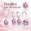 regalos mujer joyeria - Collar De Plata 925 Moissanita Rosa