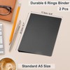 PATIKIL A5 Binder Cover 2pcs PP 6 Rings Loose Leaf