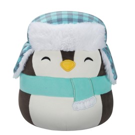 Squishmallows Original 7.5-Inch Luna the Black Penguin with Hat and Scarf
