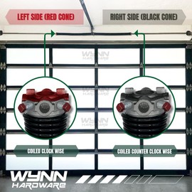 Red Cone of 1.75" Garage Door Torsion Spring Set Lifetime Warranty with 1" Steel Bearing, Non-Slip Winding Bars & Gloves, Precision E-Coating Heavy Duty for Replacement, Min. 70,000 Cycles 243x1.75x35