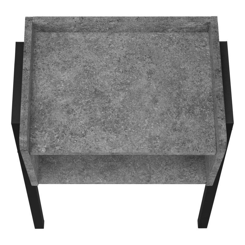 Homeroots 23" Black And Gray End Table With Shelf