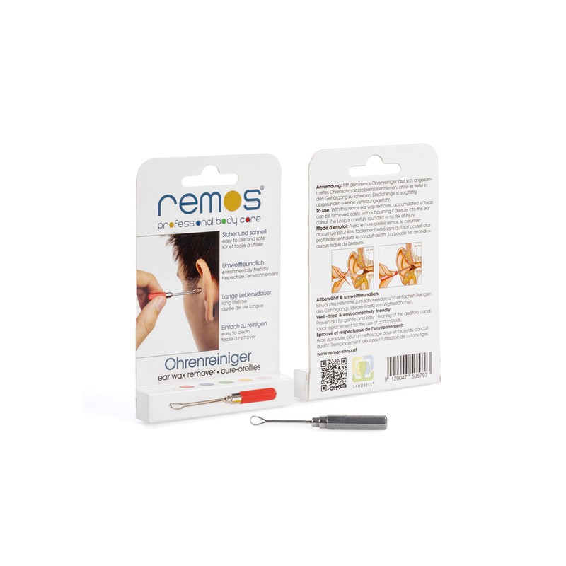 Remos Ear Pick for Hygienic Removal of Earwax with Stainless