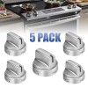 WB03X24818 5 Pcs WB03X2481 Stainless Steel Look Control Knobs for
