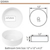 12 Inch Round Bathroom Sink Above Counter, QISHKA Small White