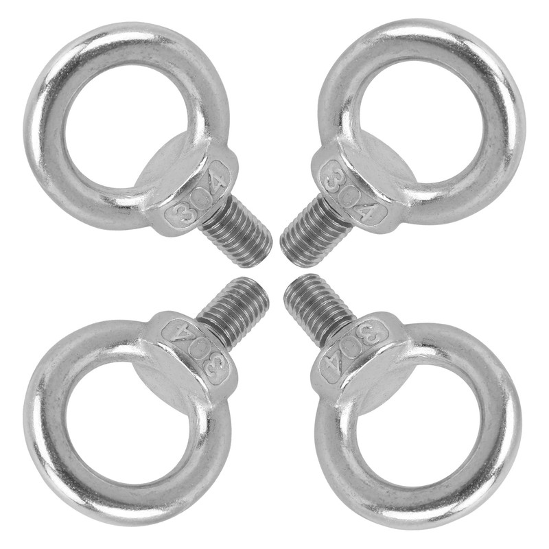 4Pcs Stainless Steel Lifting Ring Eye Bolt Heavy Duty Machinery