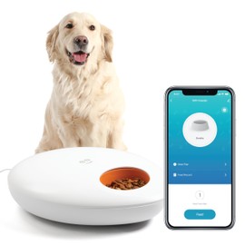 Geeni Smart Pet Feeder, Programmable Dispenser for Wet/Dry Food, App Control, Alexa/Google Compatible, Large Capacity, Battery Powered