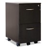Alera VA582816ES Valencia Series Two-Drawer Mobile File/File Pedestal - Espresso