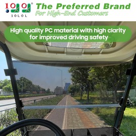 10L0L Club Car Windshield - Tinted Golf Cart Front Windshield for Club Car Precedent (2004-up)/ Onward (2017-up)/Tempo Fordable Windscreen UV Protection and Impact Resistant 37.5"W X 33.6"H