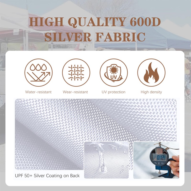 SCOCANOPY Commercial 10x10 Canopy Replacement Top with Air Vent,Canopy Cover