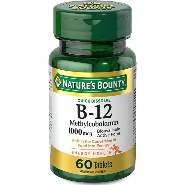 Vitamina B-12 Methylcobalamina 1000mcg B12 B 12 60 Tabletas -