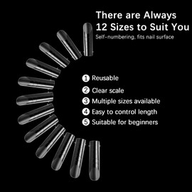 Vnjaoi 120 Pcs Poly Extension Gel Dual Nail Forms With Scale Builder Coffin Nail for Gel Manicure Art Design Salon DIY at Home (Long Square Head Frosted Dual Forms Set)