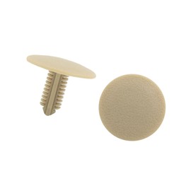 ACROPIX Universal 7mm Hole 24.5mm Head Car Plastic Trim Door Panel Retainer Clip Rivets Beige - Pack of 30