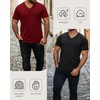 Ficerd 3 Pack Big and Tall V Neck Shirts for