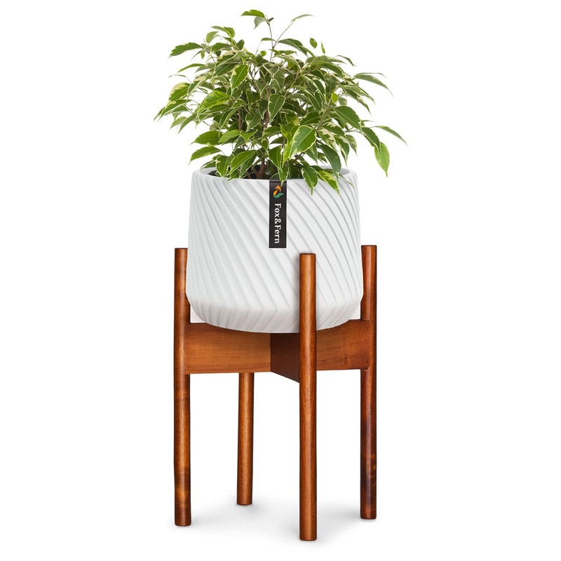 Fox & Fern Mid Century Plant Stand — 8 Inch