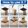 Muzata 4Pack 3.5"x3.5" Wood Post Plate Connector Deck Post Base