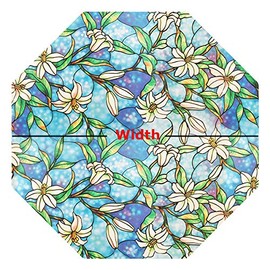 Autotech Park Precut Custom Octagon Window Film, Orchid Design, up to 34 inches Width