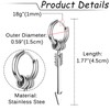 Flongo Men's Earrings 1 Piece Stainless Steel Earrings with Pendant