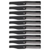 10Pcs Folding Comb Black Fine Teeth Durable Plastic Pocket Size