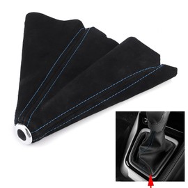 Car Boot Cover Shifter Lever Dust Cover Boot Gaiter Car Interior Suede Universal, Car Knob Dust Cover for Most Vehicles (C (Blue line))