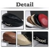 White Fang CZ336 Beret Leather Chain, Simple, Rock Hat, For