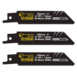 3 x SabreCut SCRS522BF 100mm 14 TPI S522BF Fast Metal Cutting Reciprocating Sabre Saw Blades Compatible with Bosch Dewalt Makita and many others