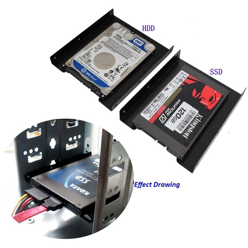 Nicekey 2 Pack HDD/SSD Mounting Bracket,2.5 to 3.5 Adapter,Hard Disk