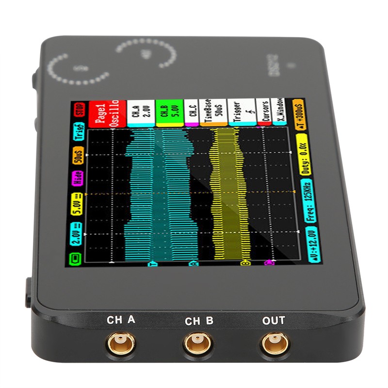 DS212 Portable Digital Oscilloscope Pocket Size 2 Channel Oscilloscope with